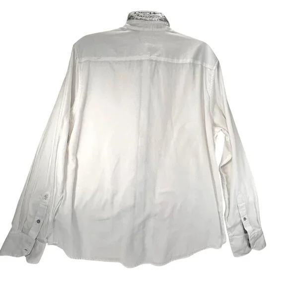 Robert Graham White Button Up LS Shirt Contrasting Collar Cuffs Classic - Picture 7 of 16